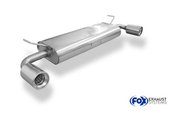 Endschalldämpfer quer Ausgang rechts/links - 1x100 Typ 13 rechts/links passend für: Nissan Qashqai J10 Benzin